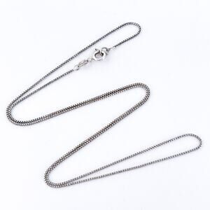 Vintage Indonesia IBB Sterling Silver 925 0.7mm Box Chain Necklace 20”